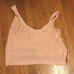 Pink crop tank top